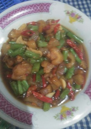 Foto resep Tumis buncis+ kikil pedas manis