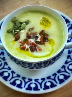 Una foto de Gazpacho de melón (en Thermomix)