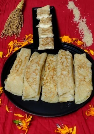ক্ষীরের পুর ভরা পাটিসাপ্টা (kheerer pur bhara patishapta recipe in Bengali) রেসিপির প্রধান ছবি