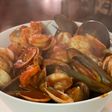 Cazuela de mariscos en tomatada