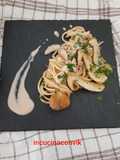 Spaghettoni con funghi porcini e crema di castagne