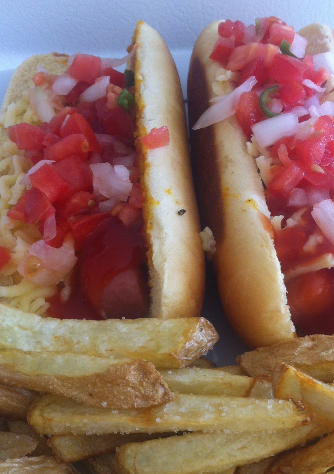 Una foto de Hot dog con queso