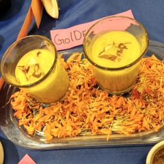 A picture of Golden milk (welcome drink).