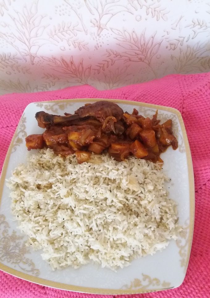 عکسی از دستور خوراک مرغ و سماق فلسطینی