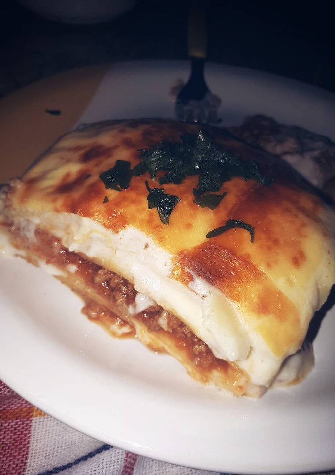 Una foto de Lasaña casera para navidad