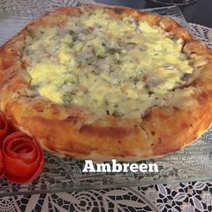 A picture of Yummy kabab pizza recipe 😋 Without Oven.