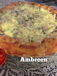 A picture of Yummy kabab pizza recipe 😋 Without Oven.