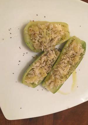 Una foto de Zucchinis rellenos