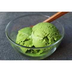 A picture of Homemade Matcha Ice Cream.
