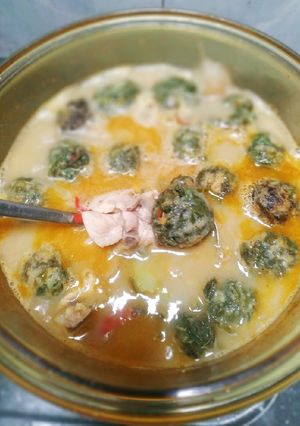 Foto resep Sop Bola Daun Singkong