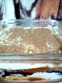 Una foto de Keto: Mini torta de panqueque en vaso