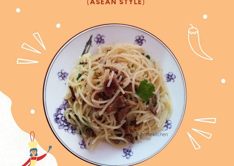 Easy Aglio Olio Daging Salai Asean (Laksa Mee Version), Rahsia Resepi Sedap