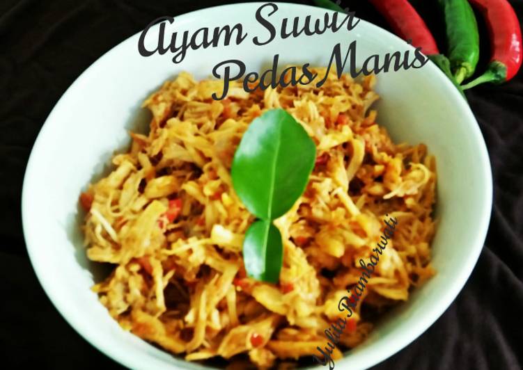 !DICOBA Resep 73. Ayam Suwir Pedas Manis masakan rumahan simple