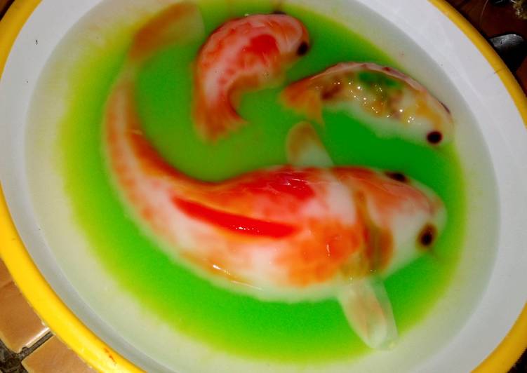 Resep Puding Ikan Koi | cara pembuatan Puding Ikan Koi Yang Anti Gagal