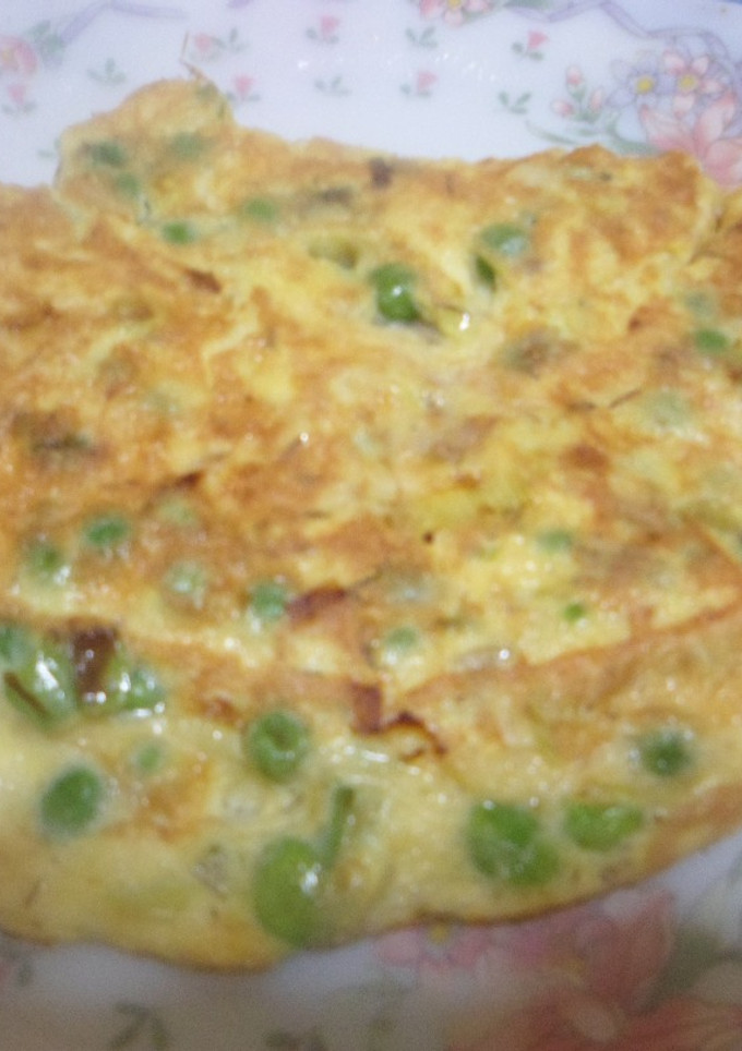 Una foto de Omellette de arvejas