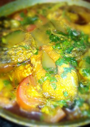 A picture of Katla fish curry.