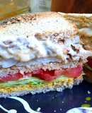 Sándwich de pollo y setas shiitake