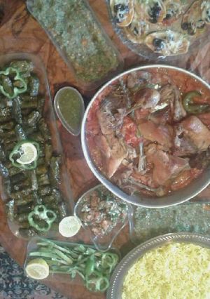 صورة لوصفة دجاج مشوي مع بصل وبندوره