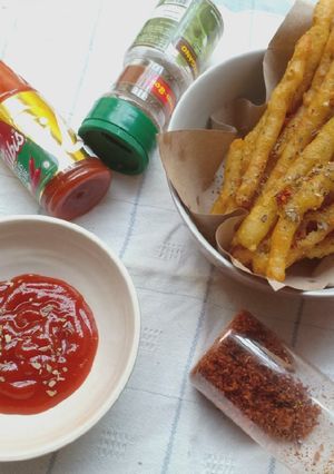 Foto resep Long cheese French fries (kentang goreng keju)