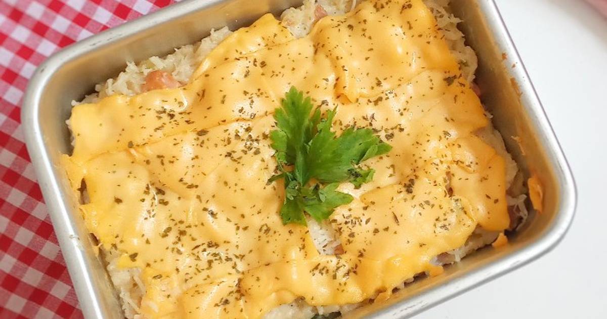 Resep Cheese baked rice oleh Teh Agie Cookpad