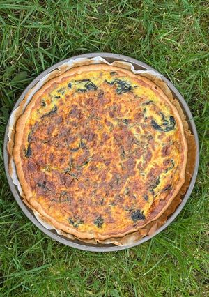 Une photo de Tarte épinards carottes cumin
