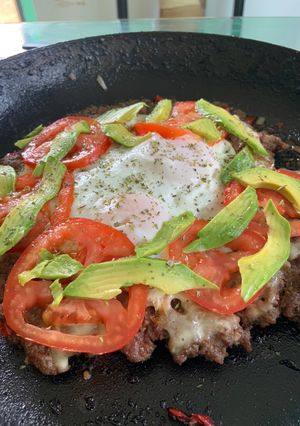 Una foto de Pizza de carne picada