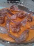 Alas de pollo con ajo en salsa de vegetales