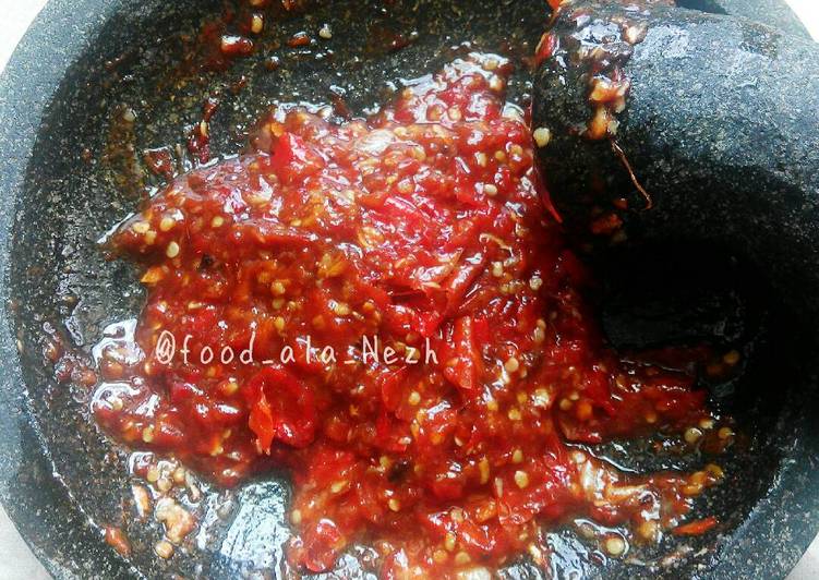 Resep Sambal Asem Manis, Enak Banget