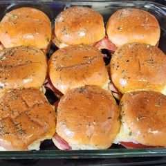 A picture of Hot Italian sub sliders.