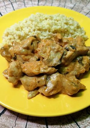 Fokhagymás gomba bulgurral recept fotója