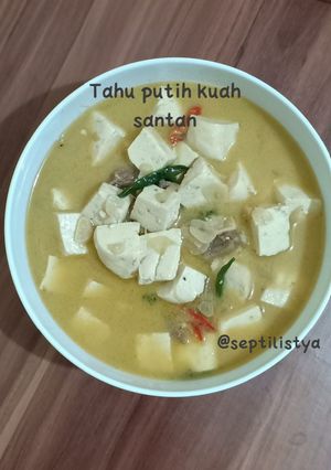 Foto resep Tahu putih kuah santan