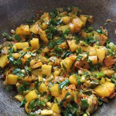 Spring onion sabji A picture of Spring onion sabji.