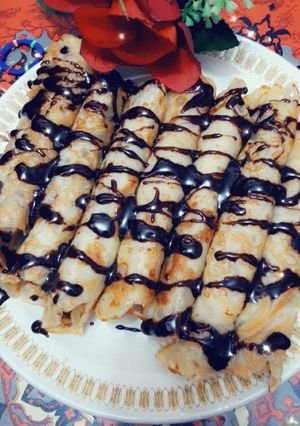 صورة لوصفة 🎀 كريب نوتيلا وموز 🍌 من ملوكه 🎀