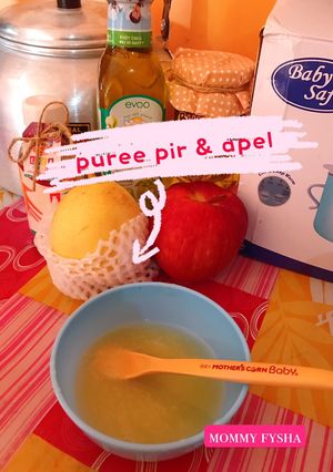 Foto resep Puree apel & pir MPASI 6+