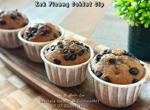 Gambar Kek Pisang Coklat Chip