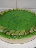 Tarta fría de guanábana y kiwi