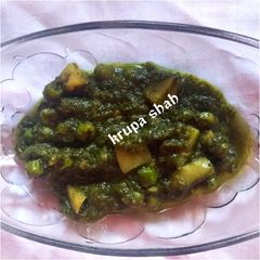 Methi mutter aalu A picture of Methi mutter aalu.