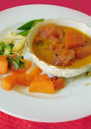 A picture of Papaya sweet pachadi.