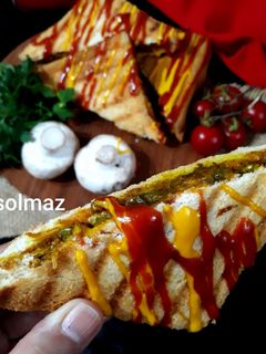 عکسی از دستور اسنک قارچ و گوشت solmaz