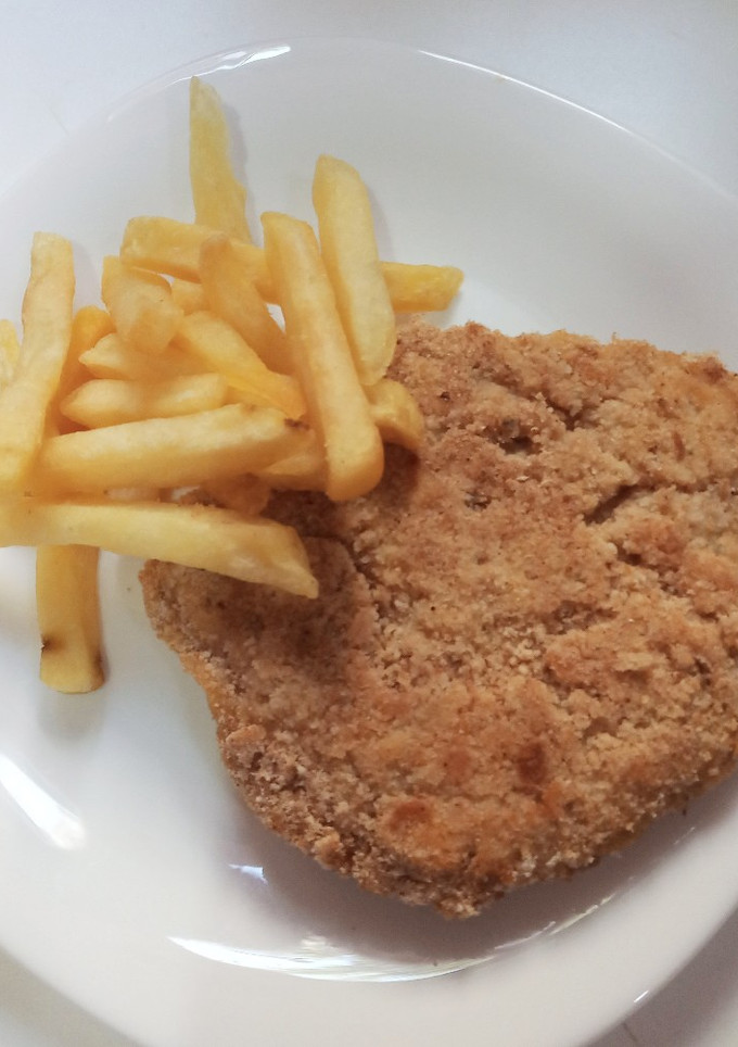 Una foto de Milanesas de coliflor sin gluten, sin lácteos, sin huevos