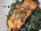 Esparregado com salmão