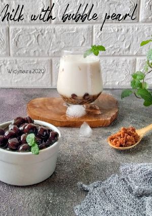 Foto resep Milk with bubble pearl/Boba #Bandungrecook3_Pujiwinarni
