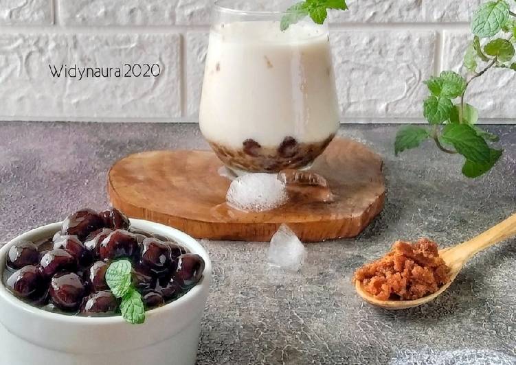 Milk with bubble pearl/Boba #Bandungrecook3_Pujiwinarni