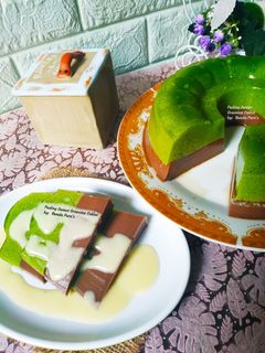 Foto resep Puding lumut Greentea Coklat by Bunda Pure's