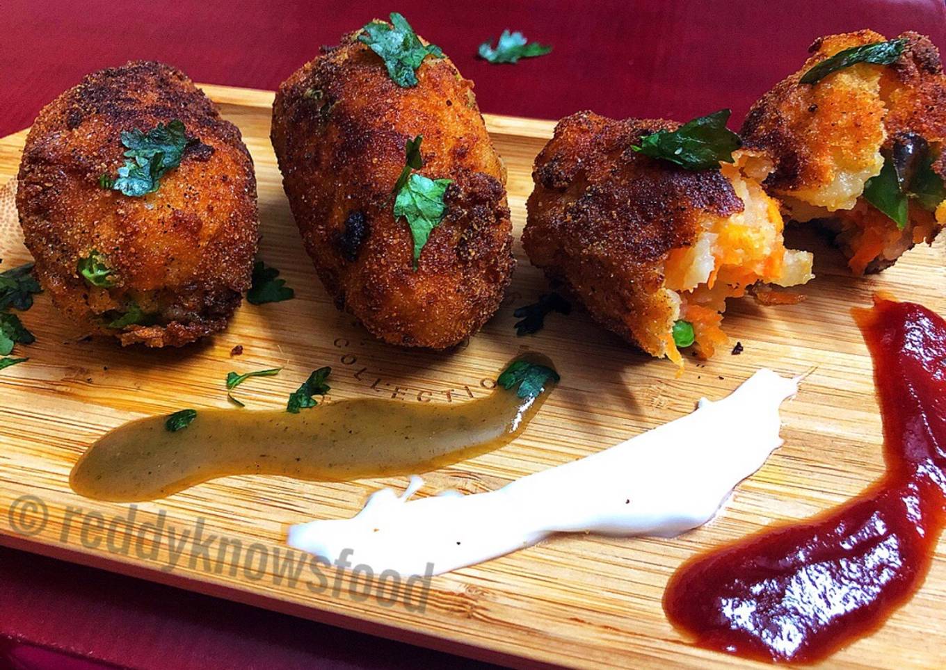Winter snacks-Crispy Vegetable Croquettes