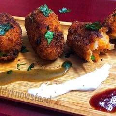 A picture of Winter snacks-Crispy Vegetable Croquettes.