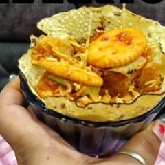 A picture of Chocolate papad with biscuits sandwich.