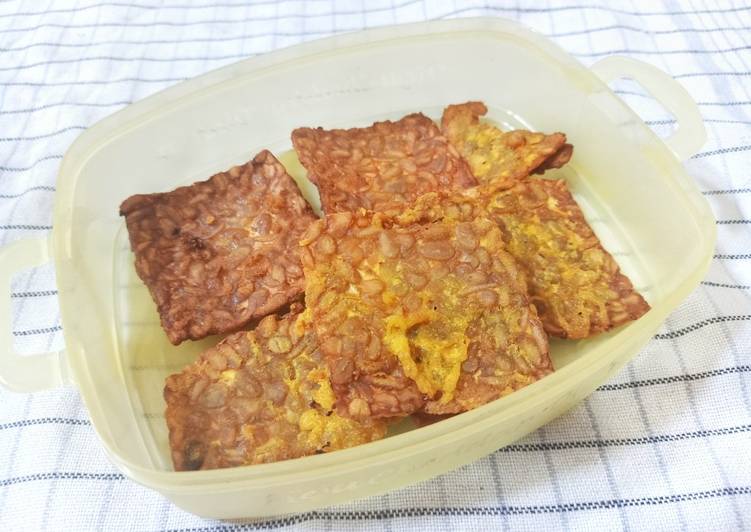 dari awal hingga akhir Menyiapkan 42. Tempe goreng crispy Jadi, Enak Banget