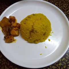 A picture of Basonti pullav.