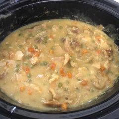 A picture of Easy crock pot chicken and dumplings.